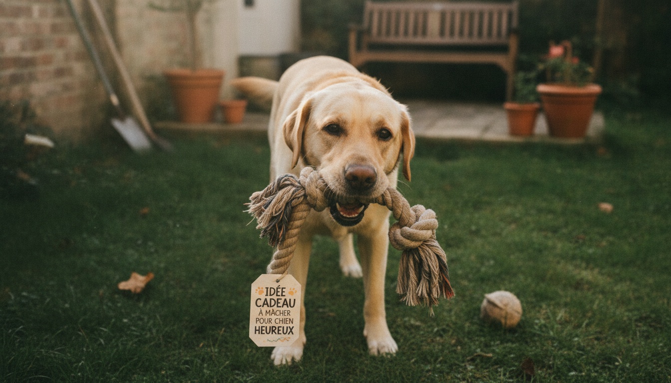 Idée cadeau à mâcher pour chien heureux