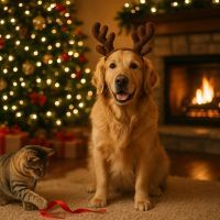 Idées cadeaux de Noël pour animaux heureux