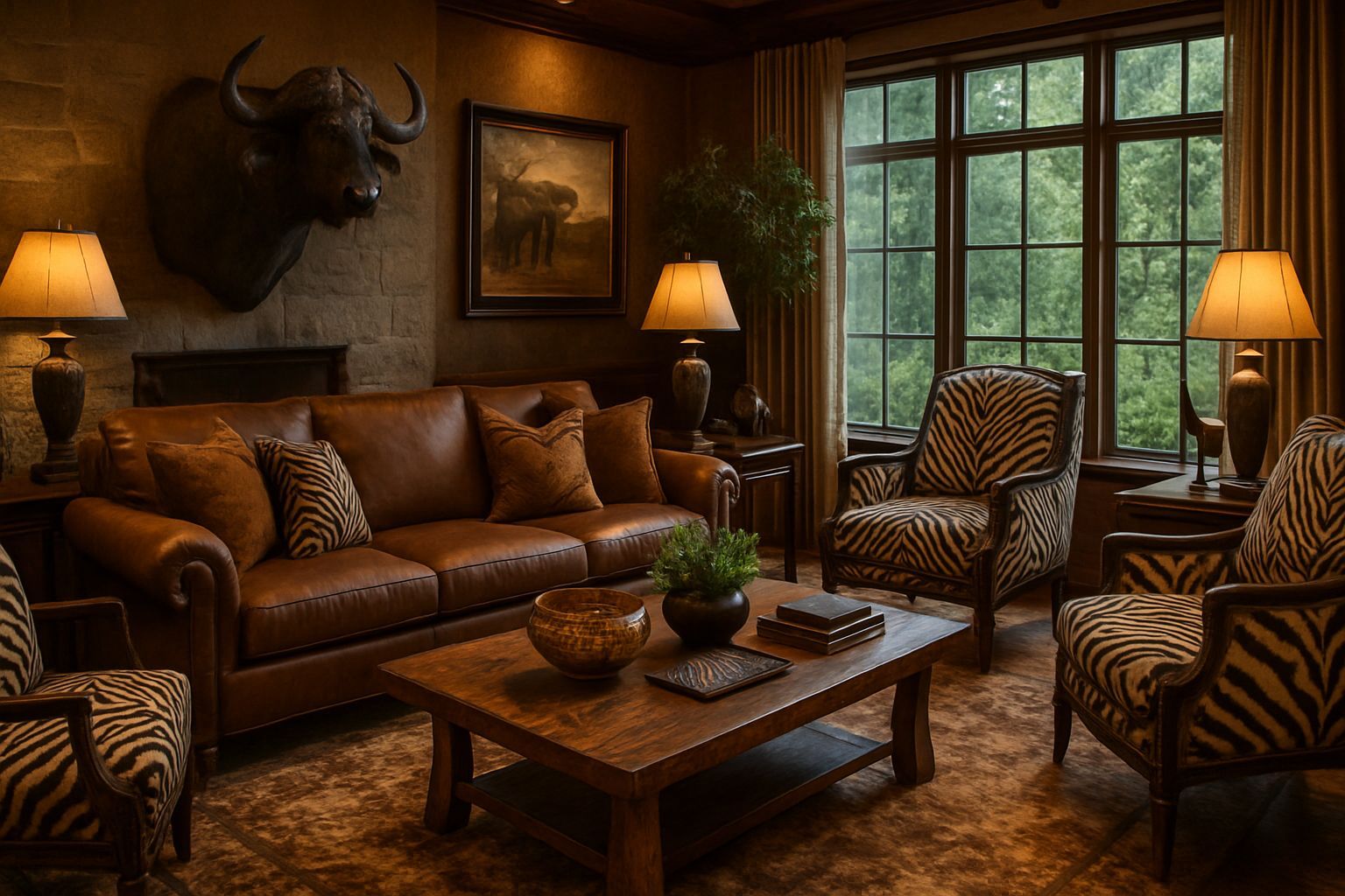 Déco salon : l'esprit animal chic et wild