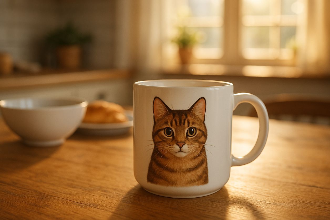 Mug chat personnalisé : cadeau unique miaou