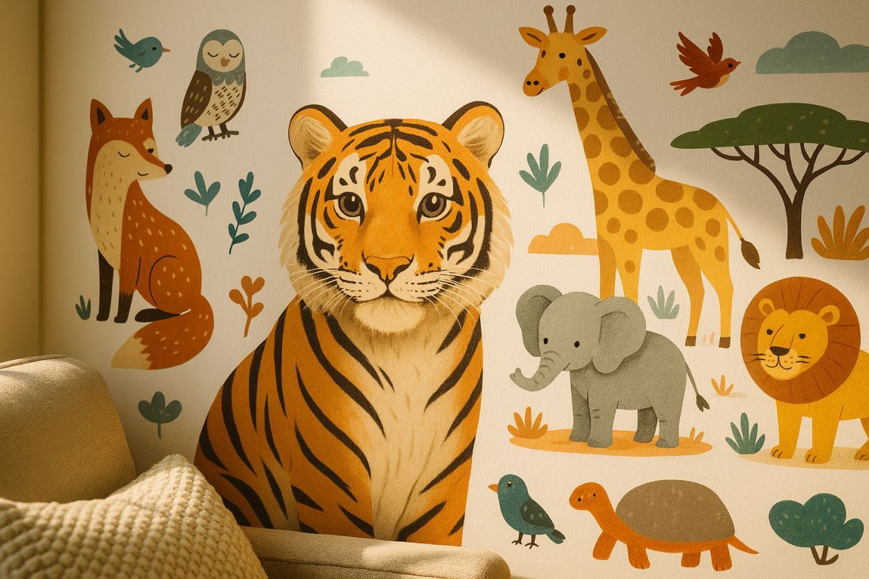 Stickers muraux animaux : déco sauvage