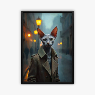 painting Le chat détective