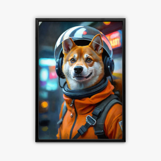 painting Astronaute à 4 pattes