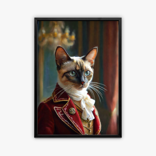 painting Le vicomte miaule à Versailles