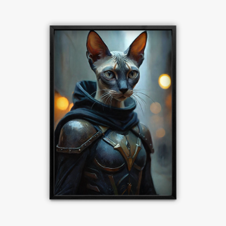 painting Chat-valier de la nuit