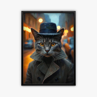 painting Le félin qui venait du froid