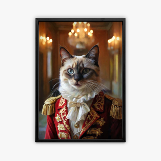 painting Le marquis miaule à Versailles