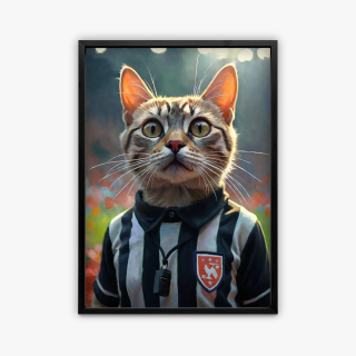 painting L'arbitre miaule le coup d'envoi